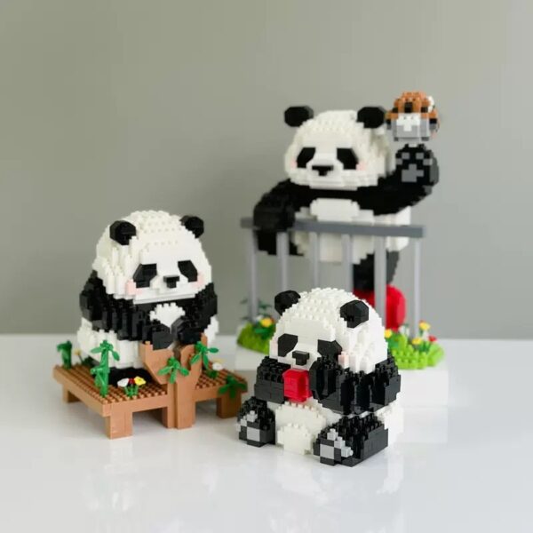 Quebra Cabeça 3d Infantil Panda Fofo em Blocos de Lego - Image 8