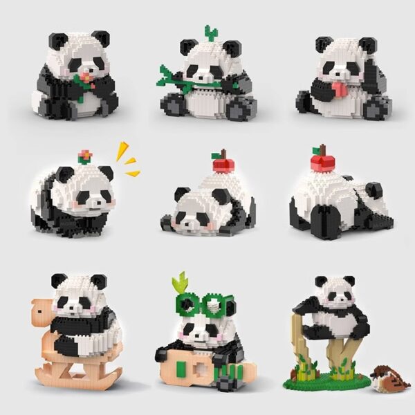 Quebra Cabeça 3d Infantil Panda Fofo em Blocos de Lego - Image 4