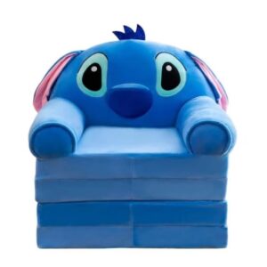 sofa cama infantil azul de personagem lilo stitch
