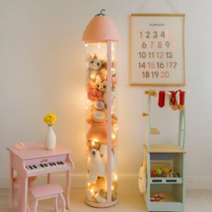 Tubo de Armazenar Brinquedos com Rodinha e Ziper